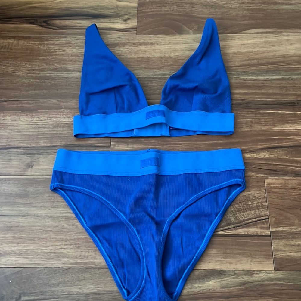 SKIMS Cotton Rib Cobalt Set